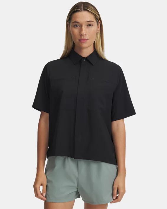 UA Fish Pro Hybrid Woven Womens Short Sleeve Product Image