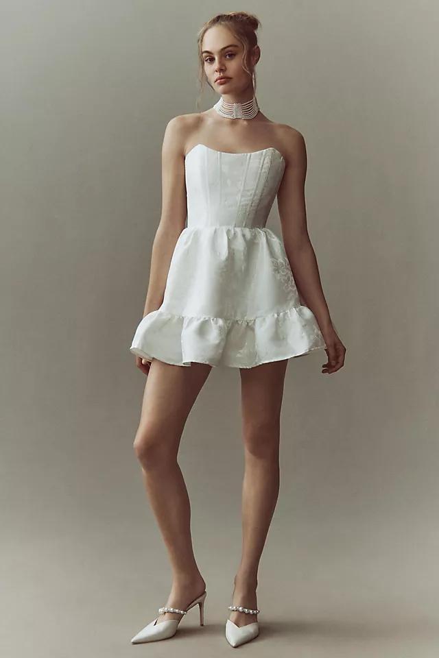 V. Chapman Ginny Strapless Corset Lace Mini Dress Product Image