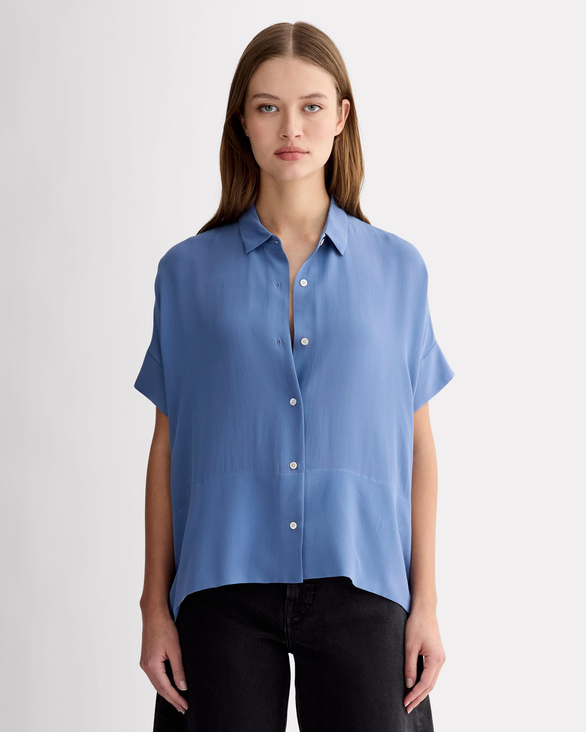 The Boxy Shirt in Washable Silk Product Image