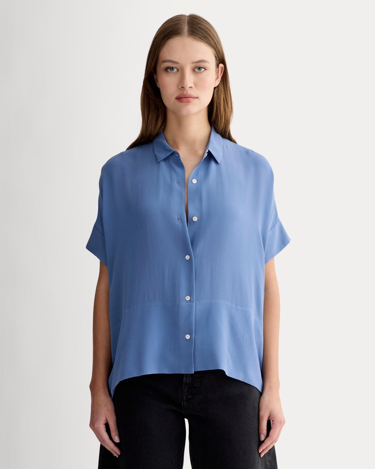 The Boxy Shirt in Washable Silk Product Image