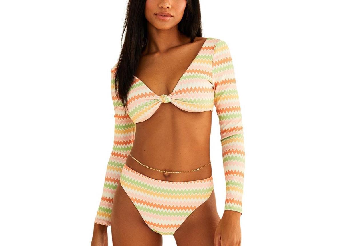 Dippin' Daisy's Women's Bianca Front Knot Long Sleeve Bikini Top Product Image