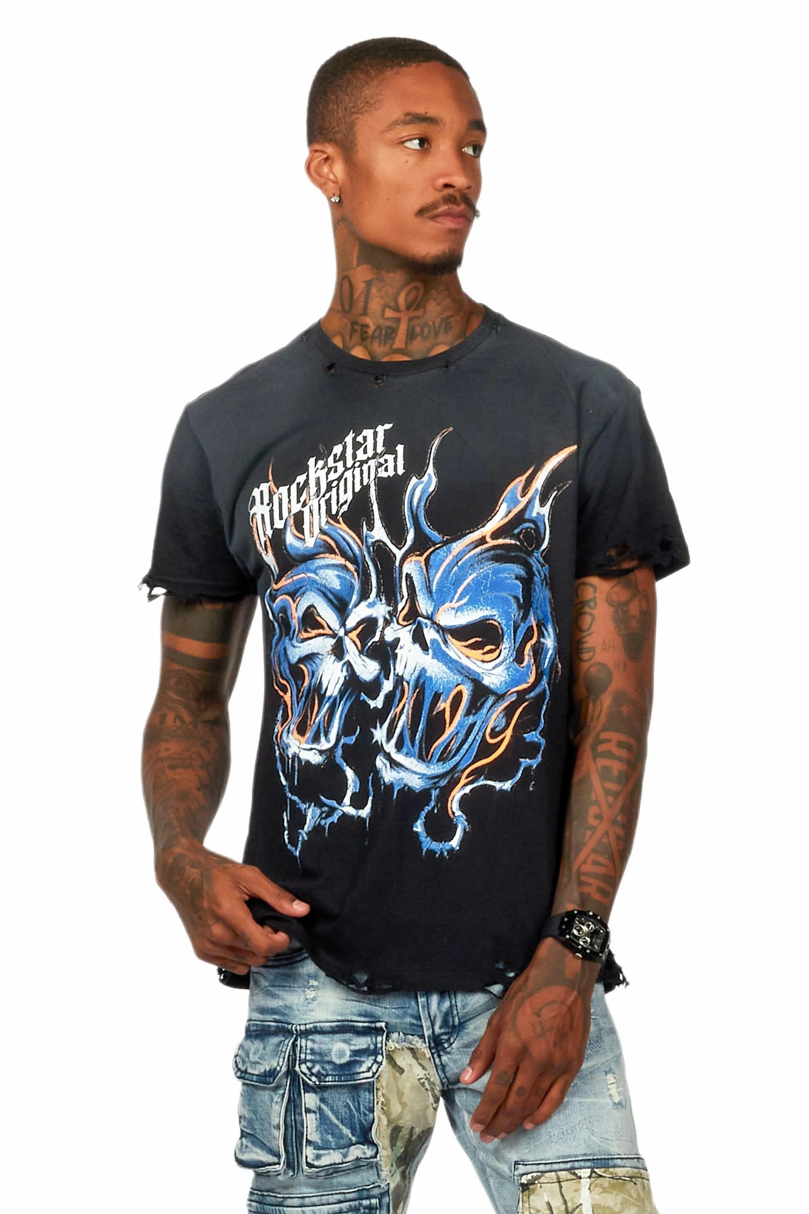 Texastea Black Graphic T-Shirt Male Product Image