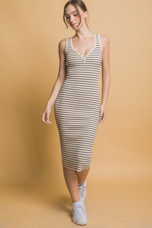 SANDY SILHOUETTE STRIPED TANK DRESS *FS Product Image