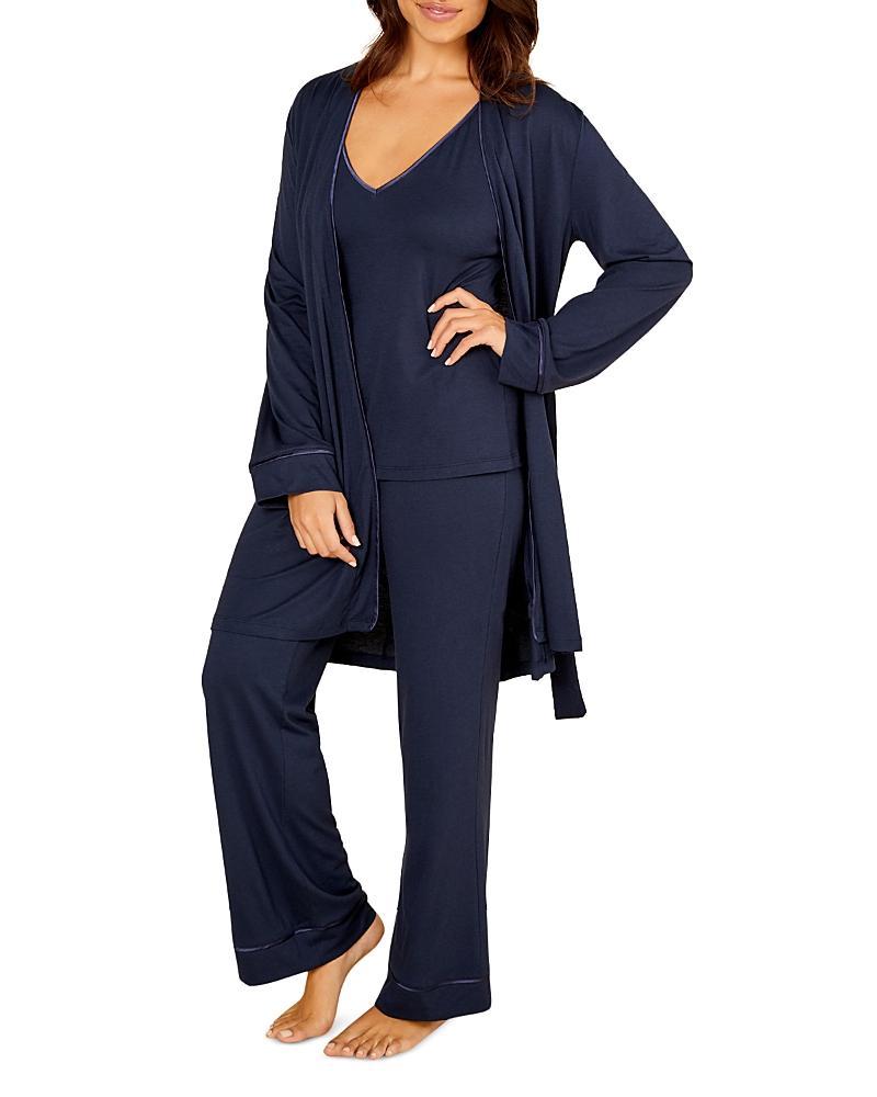 Cosabella Bella Curvy Racerback Cami, Pants & Robe Pajama Set Product Image