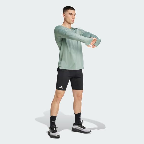 adidas Ultimate Running Reflective Long Sleeve Tee Black 2XL Mens Product Image