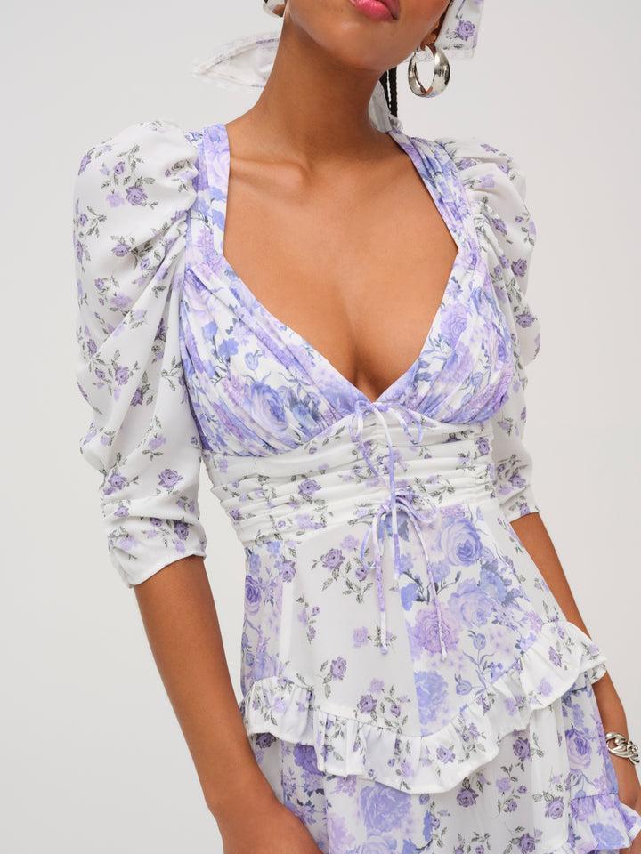 Rosalyn Mini Dress — Purple Product Image