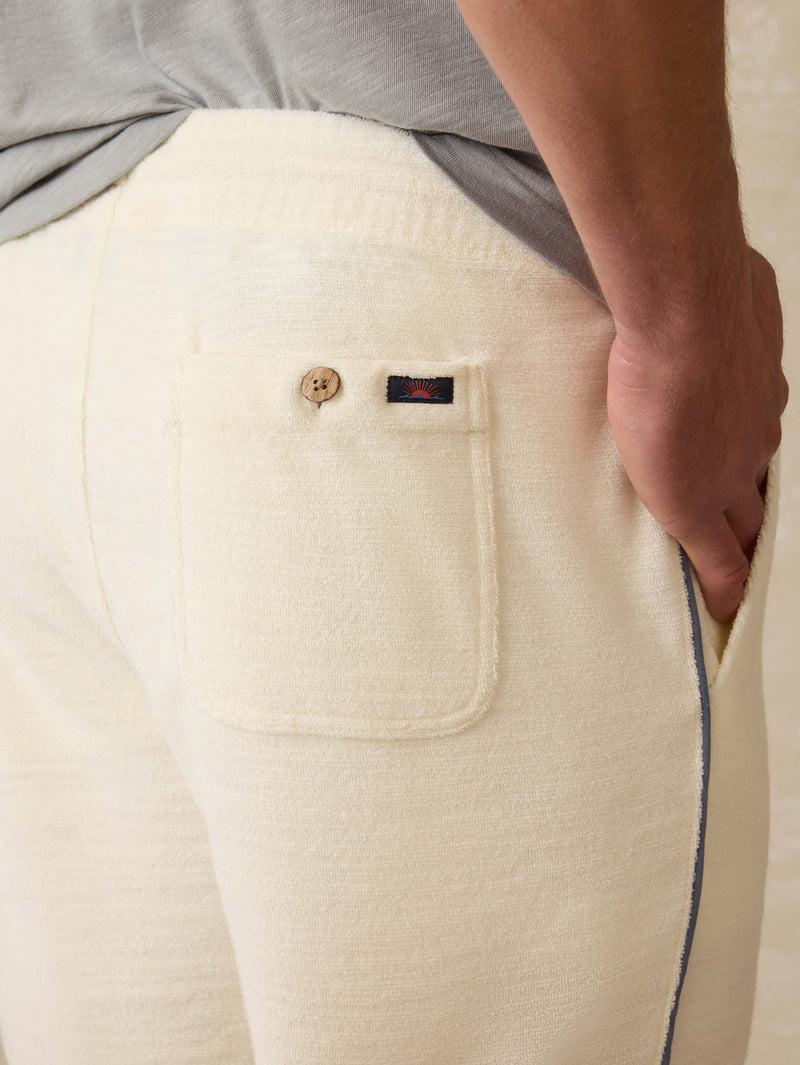 Cabana Towel Terry Sweatshort - Vintage White Product Image