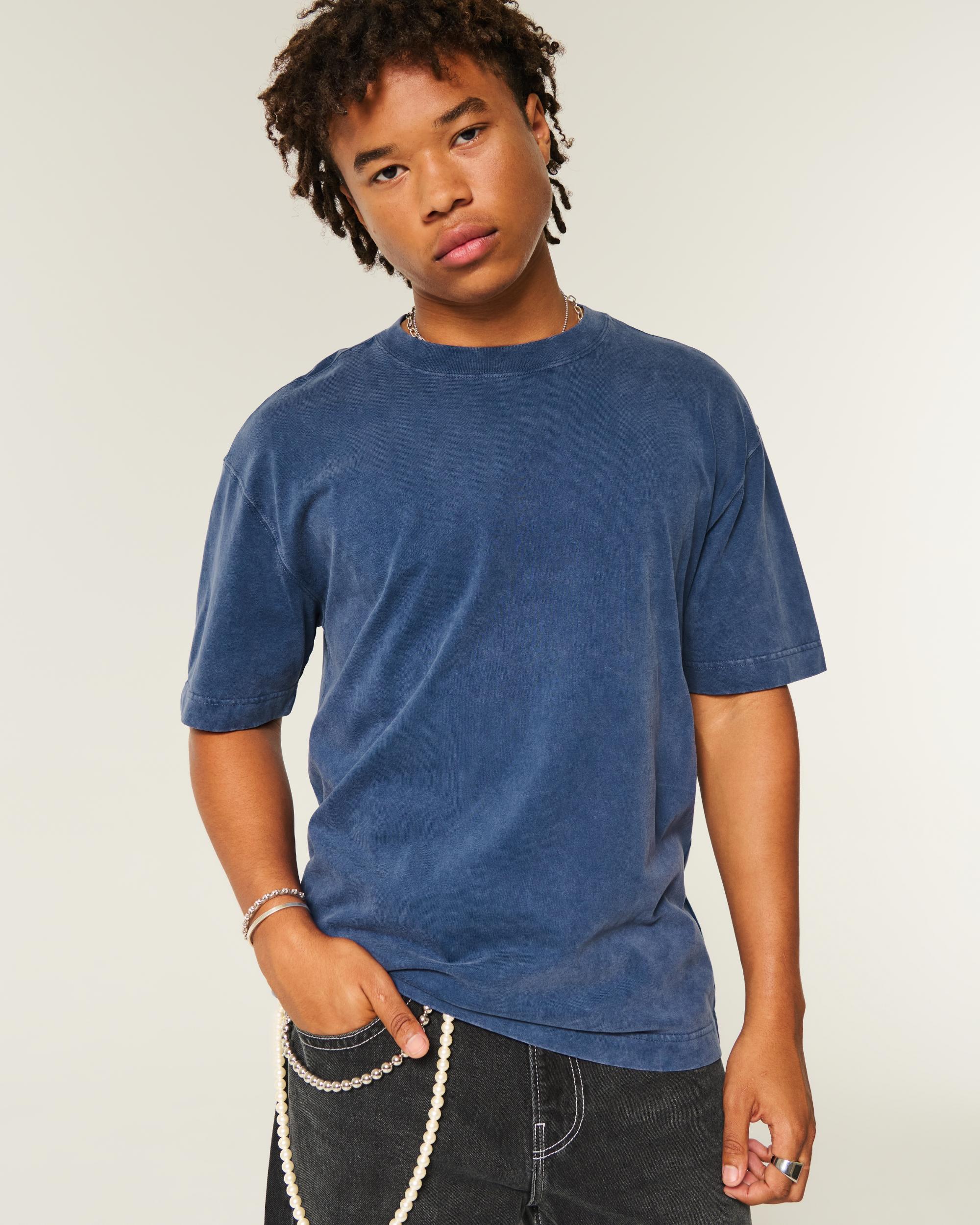 Boxy Heavyweight Camo Crew T-Shirt Product Image