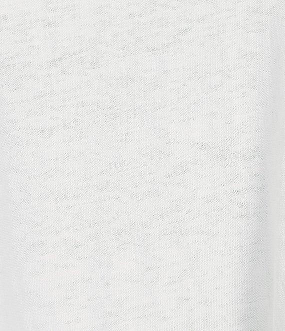 Eileen Fisher Washed Organic Linen Point Collar 3/4 Sleeve Button Front Shirt Product Image