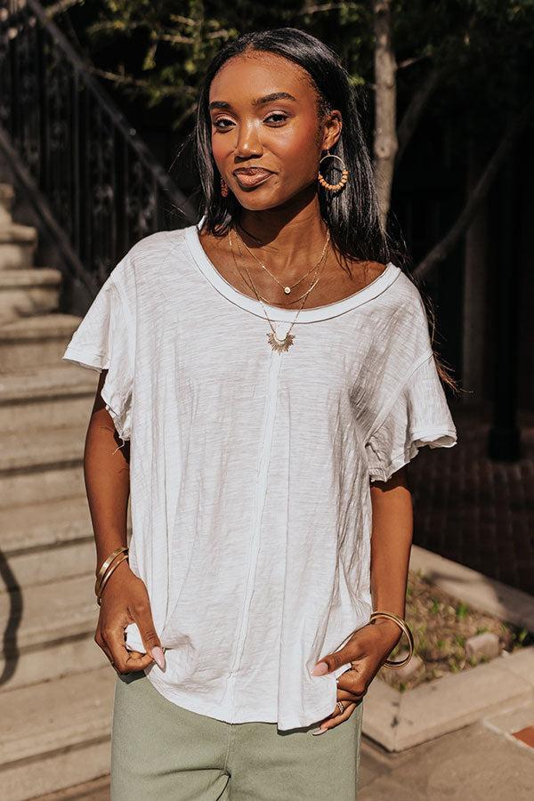 Saturday Stroll Shift Tee In White Product Image
