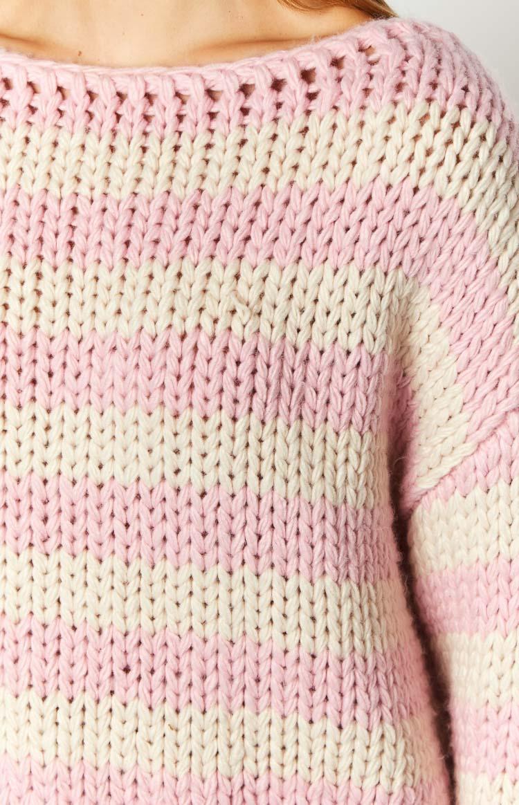 Bea Pink Striped Sweater Product Image