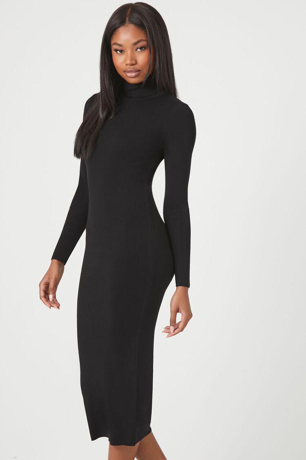 Mock Neck Midi Sweater Dress | Forever 21 Product Image