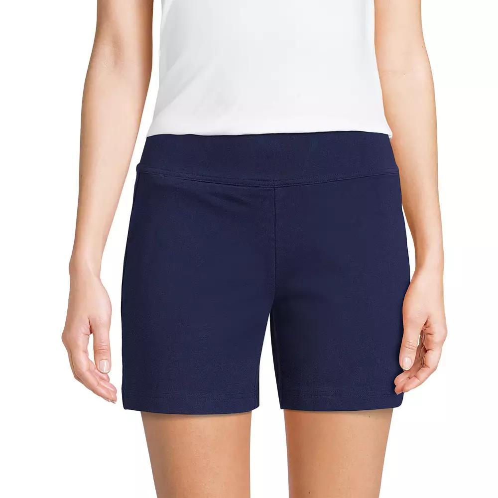 Petite Lands' End Starfish Mid-Rise 7" Pull-On Shorts, Women's, Size: XS Petite, Black Product Image