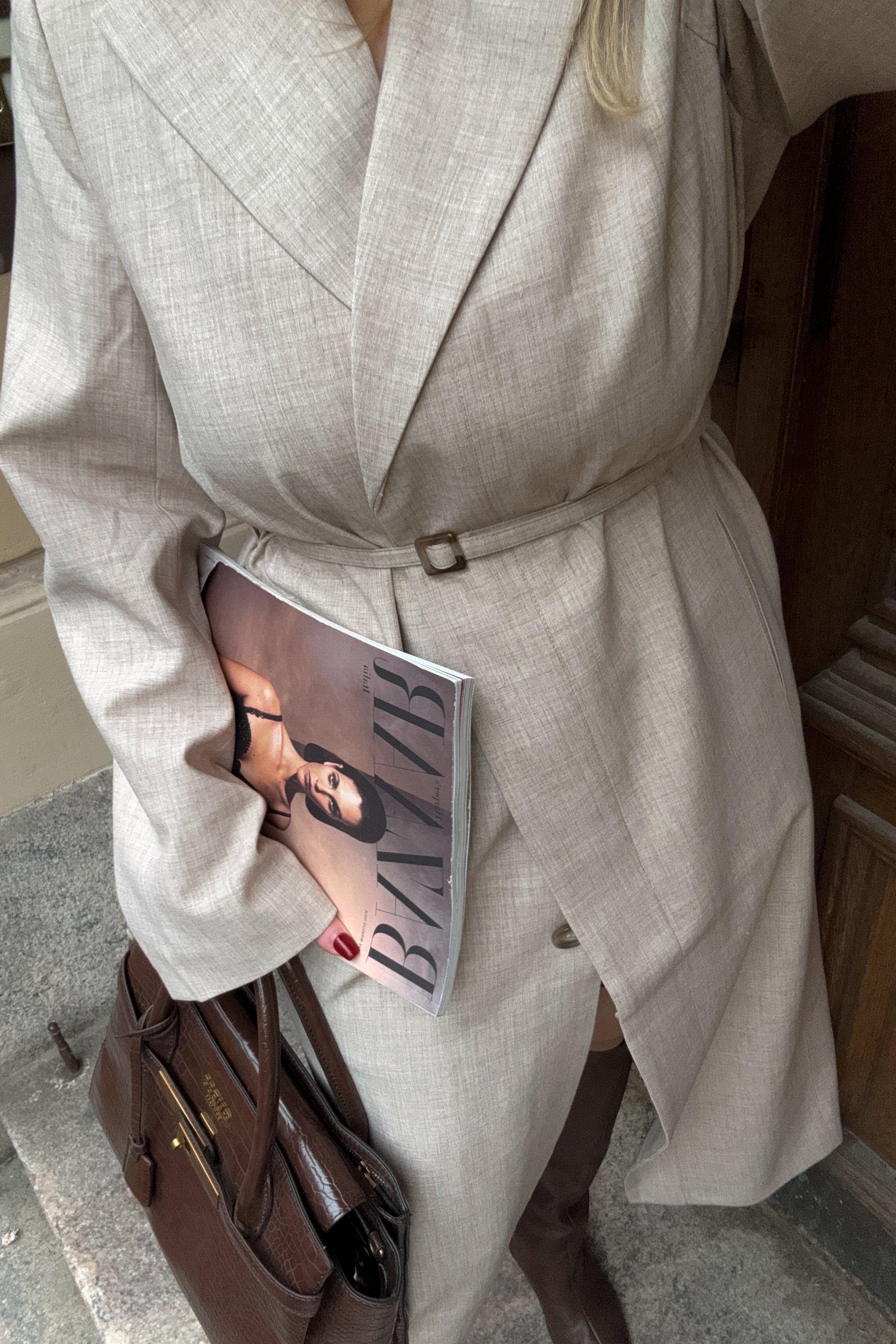 Long Belt Detail Coat Product Image