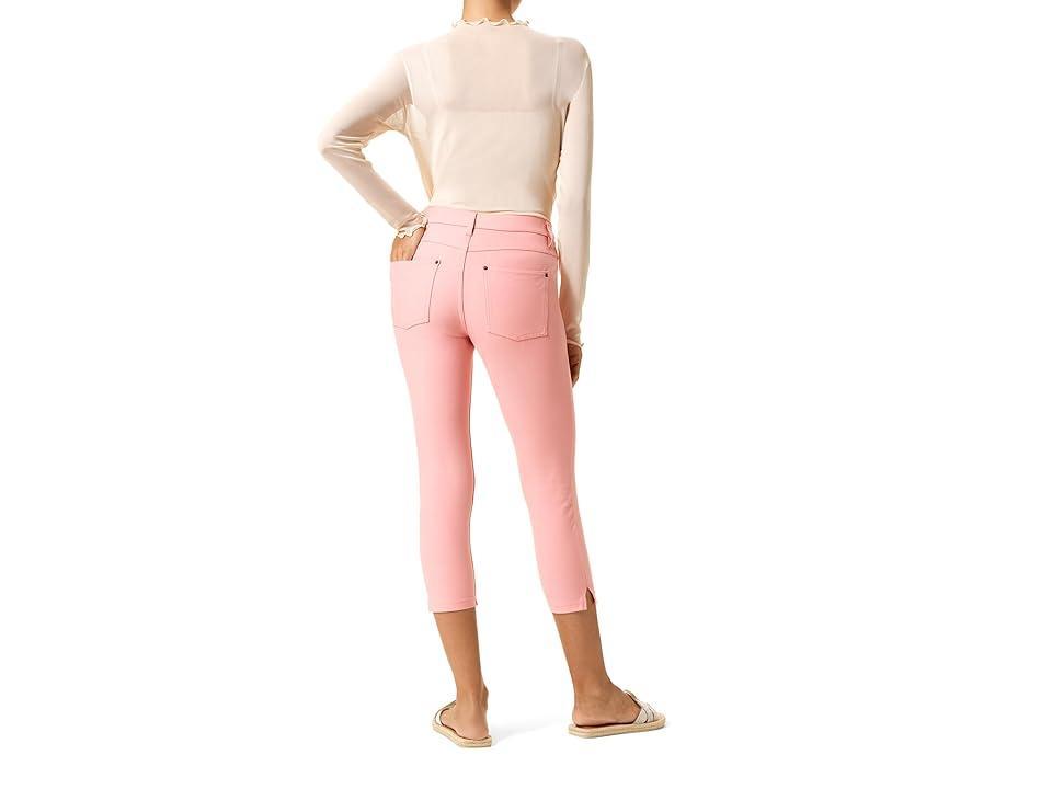 HUE Ankle Slit Essential Denim Capri Leggings (Medium Wash) Women's Clothing Product Image