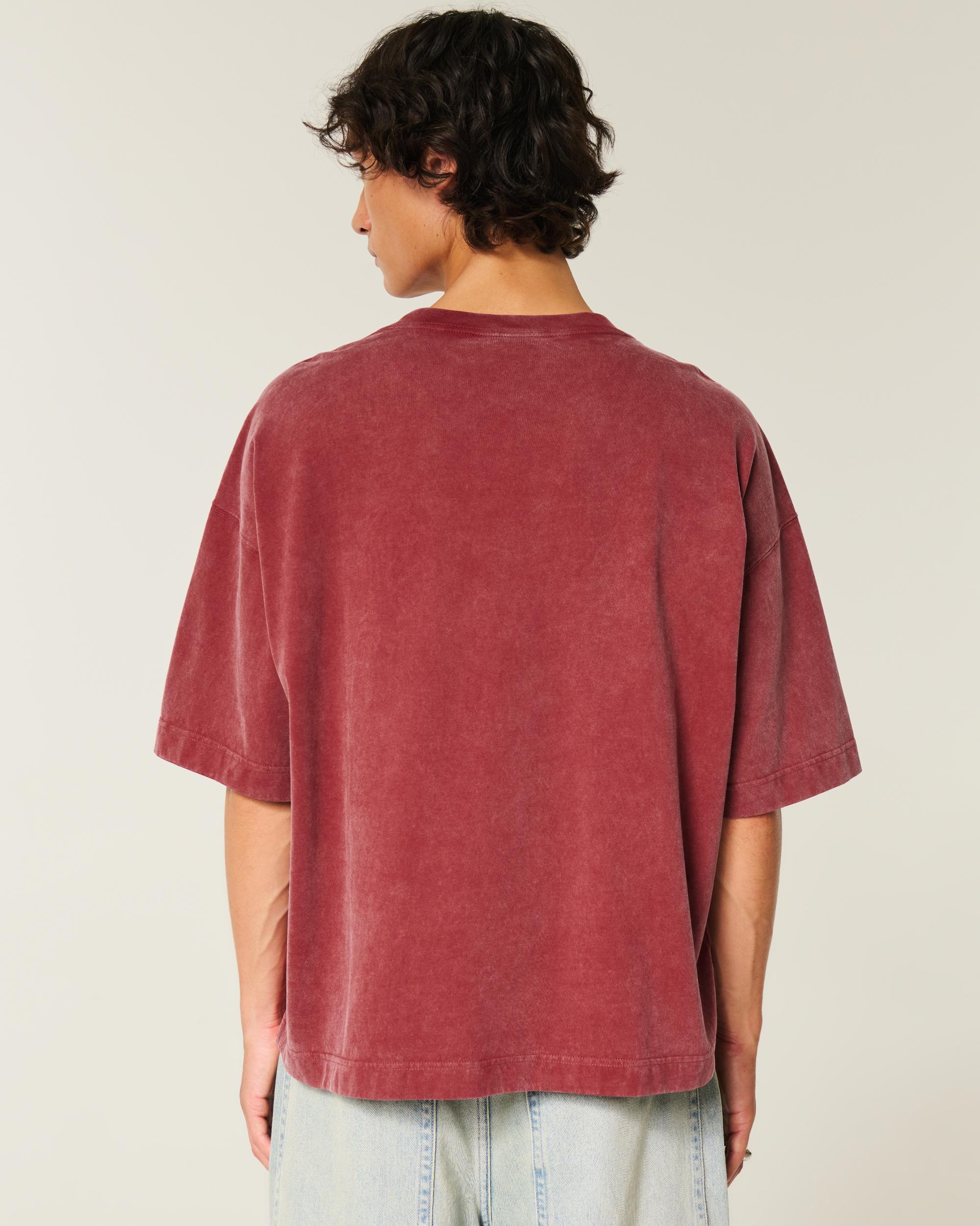 Heavyweight Baggy Crop Varsity Graphic Football Tee Product Image