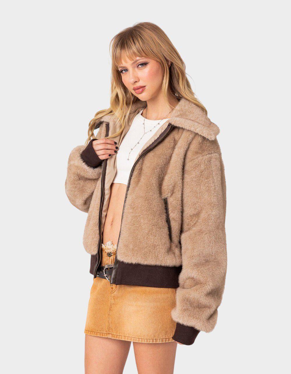EDIKTED Ashton Faux Fur Jacket Product Image