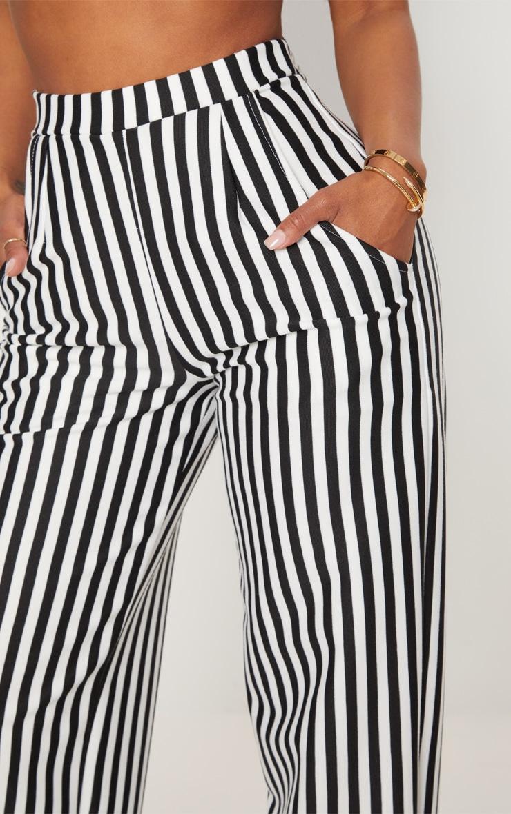 Shape Black Striped Wide Leg Pants Product Image
