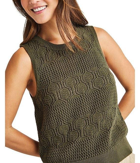 Splendid Celine Crochet Sweater Coordinating Crewneck Tank Product Image