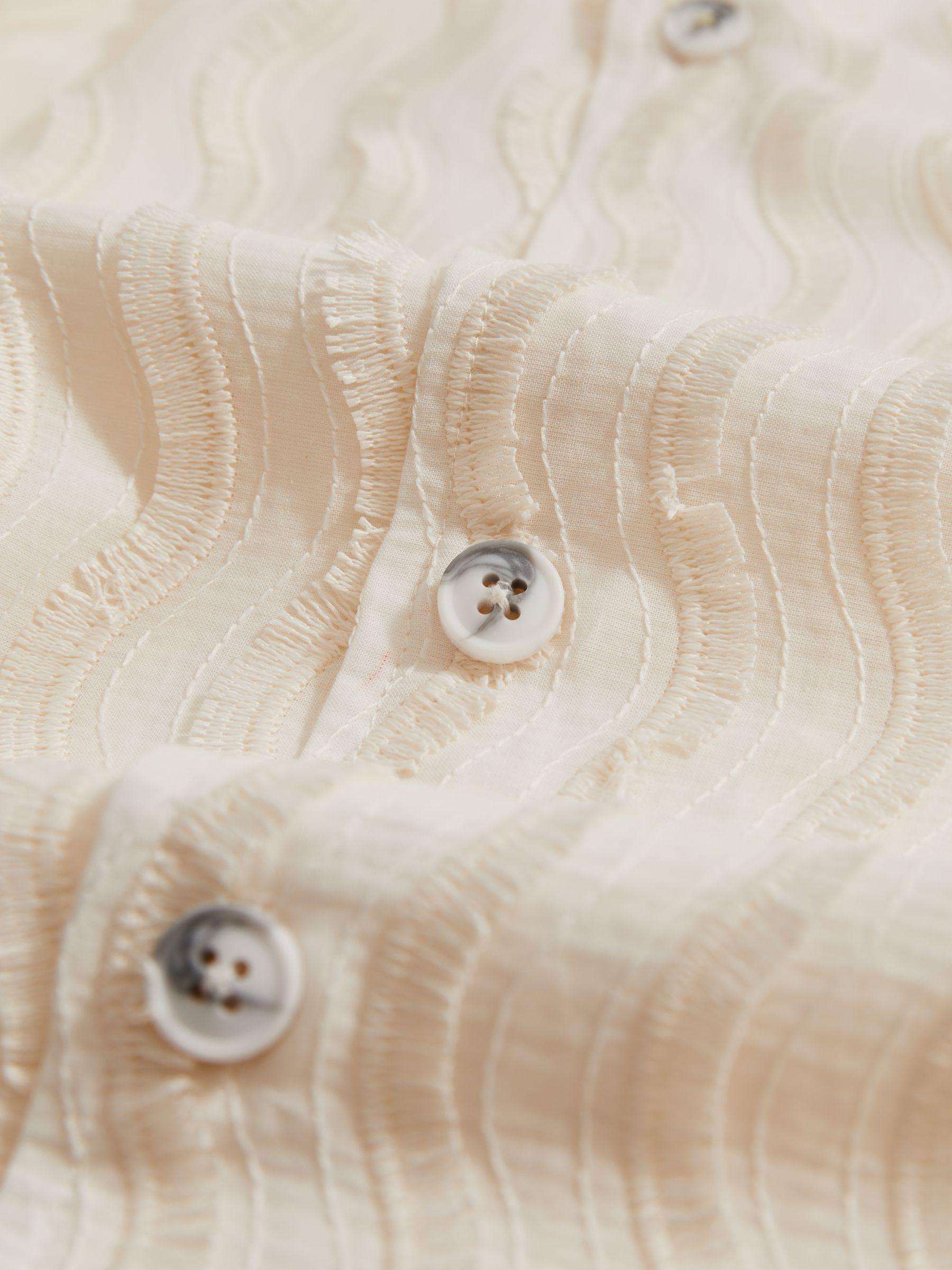 Reiss | Ché Fringed-Wave Shirt in Off White Product Image