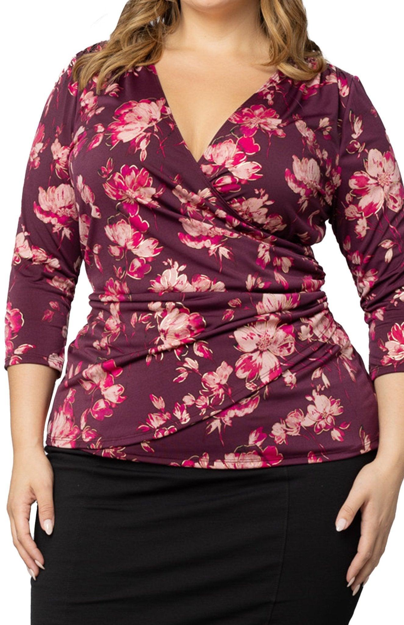 Femme Fatale Faux Wrap Top - Plus Product Image