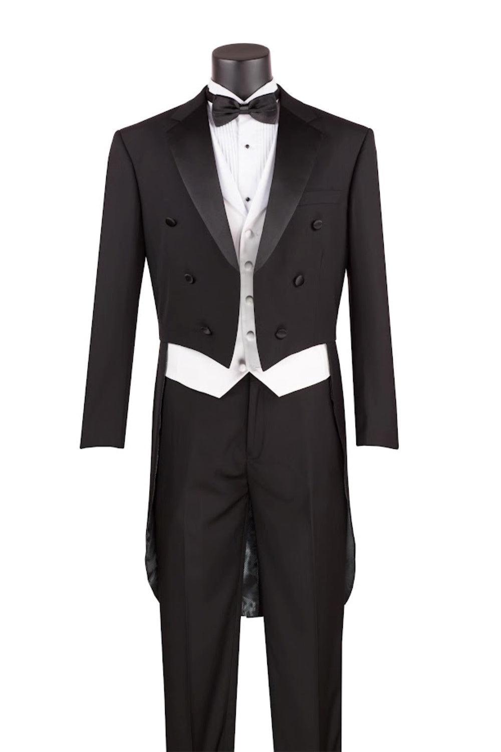 Ramses Collection - Double Breasted Suit 2 Piece Regular Fit in Black Product Image