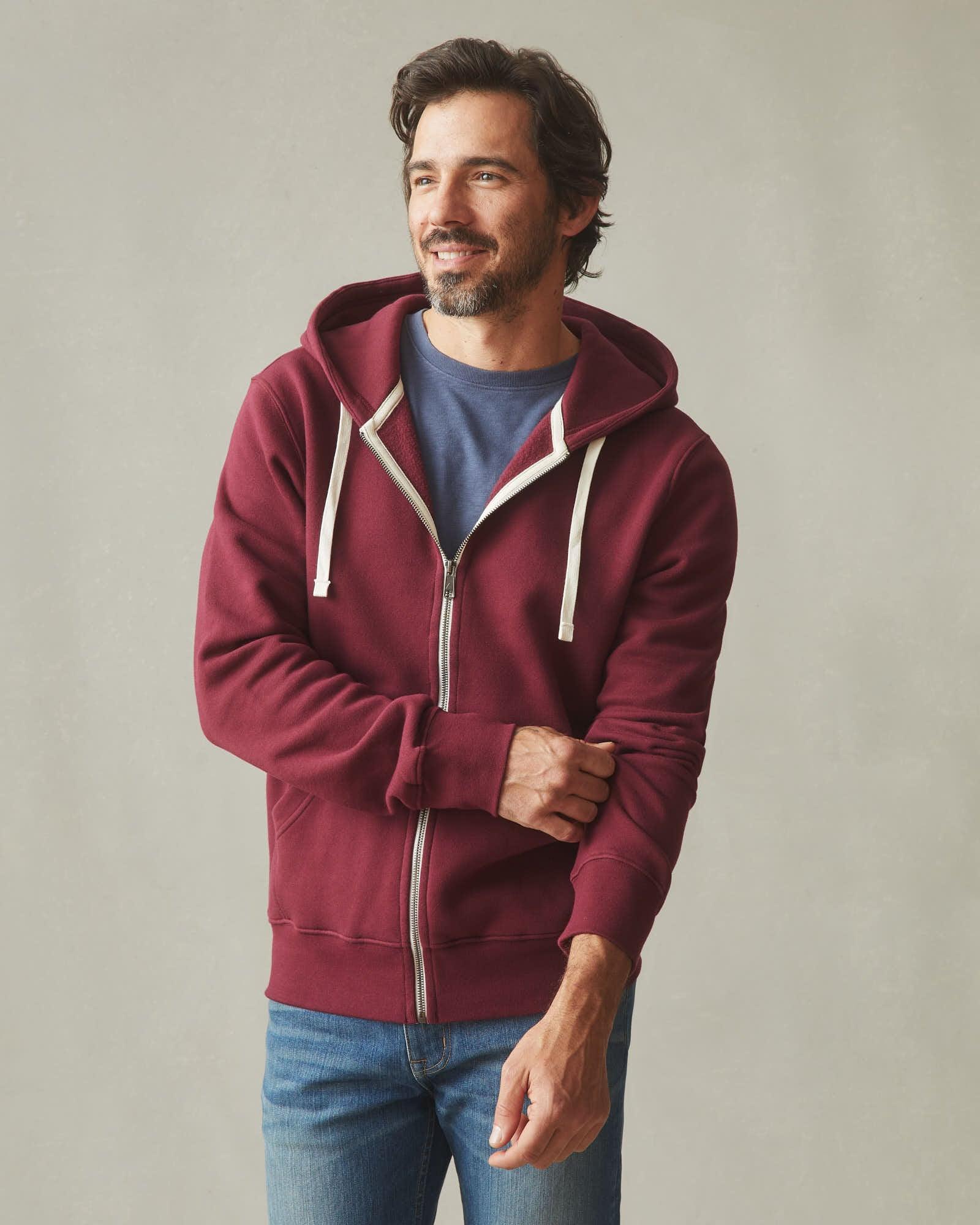 Men's Midweight Full Zip - Zinfandel Product Image