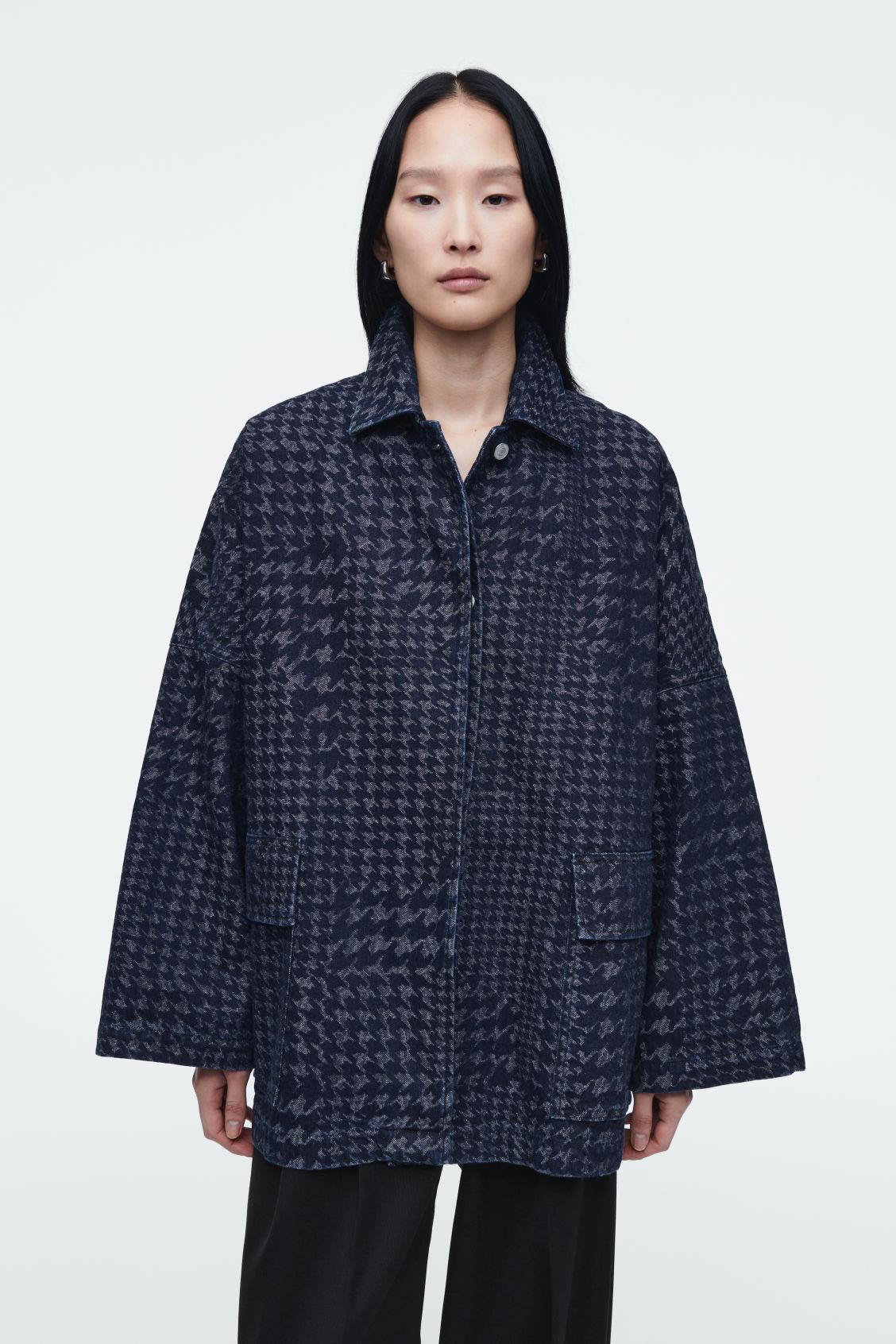 HOUNDSTOOTH-JACQUARD DENIM JACKET Product Image