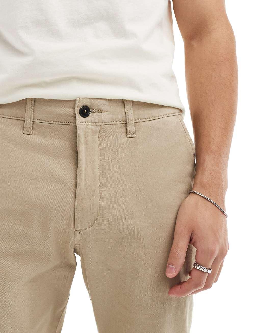 Jack & Jones slim chinos in beige Product Image