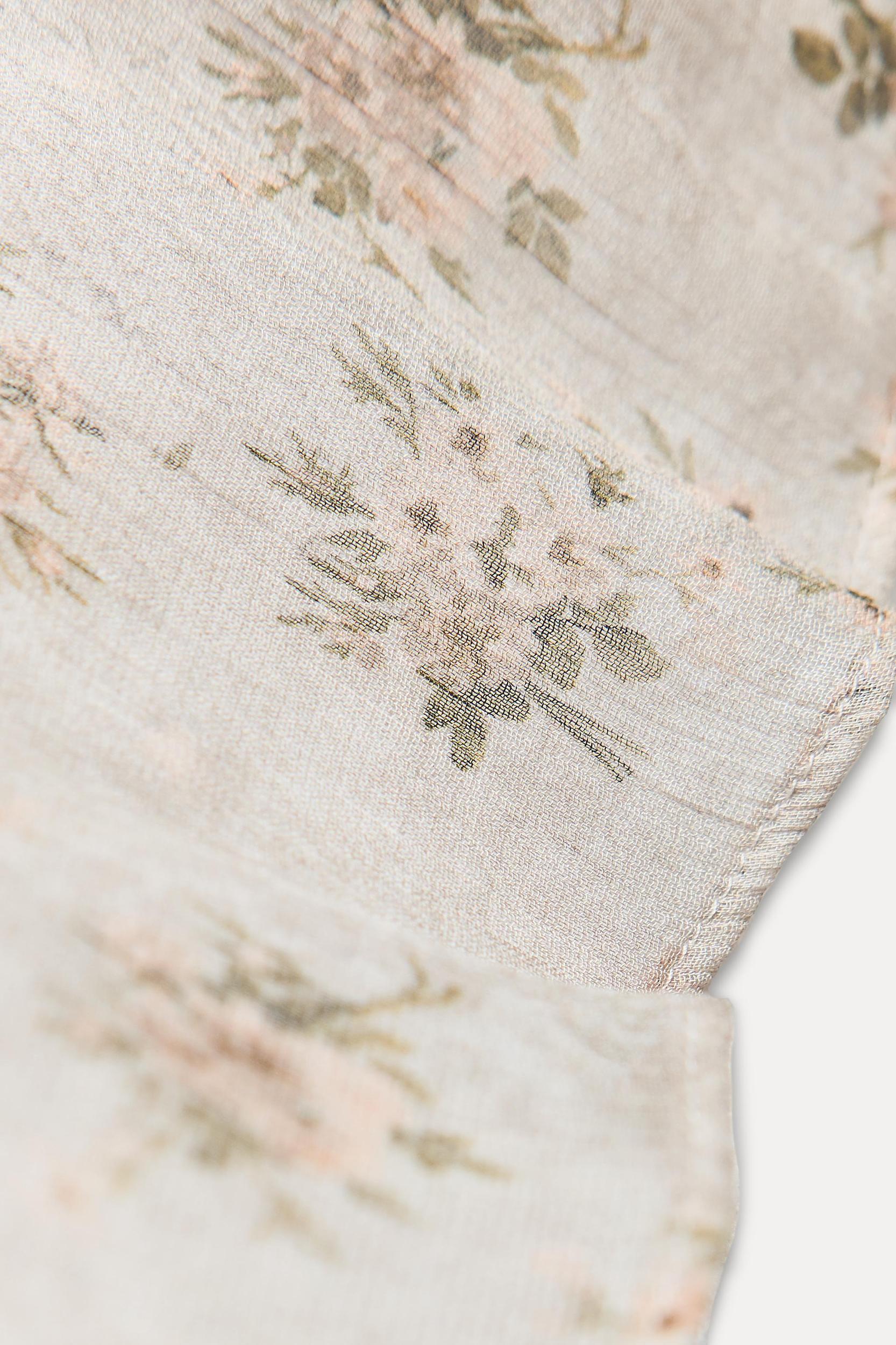 MINI FLOWER PRINT TIED SHIRT ZW COLLECTION Product Image