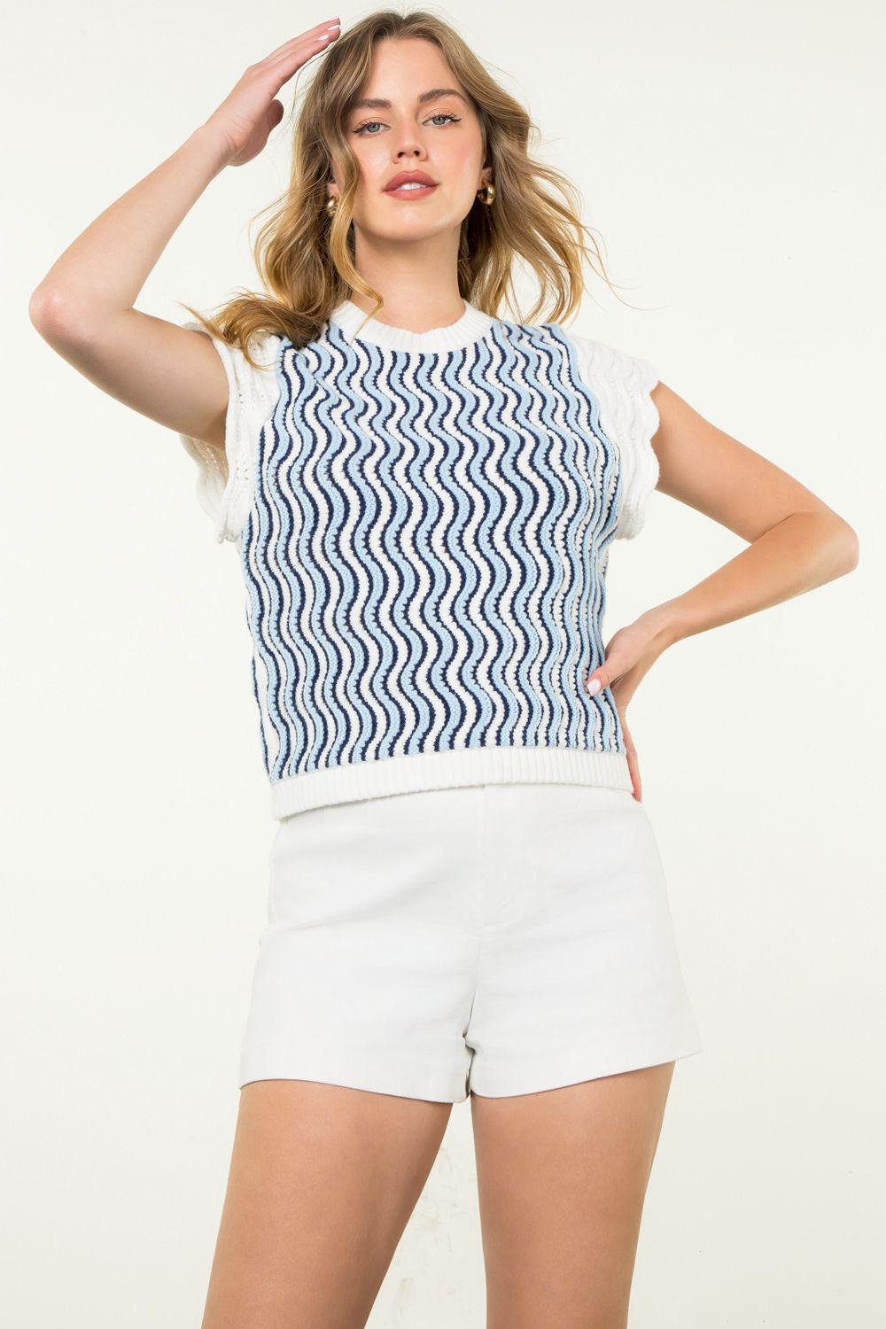 Melissa Multi Color Pattern Knit Top Product Image