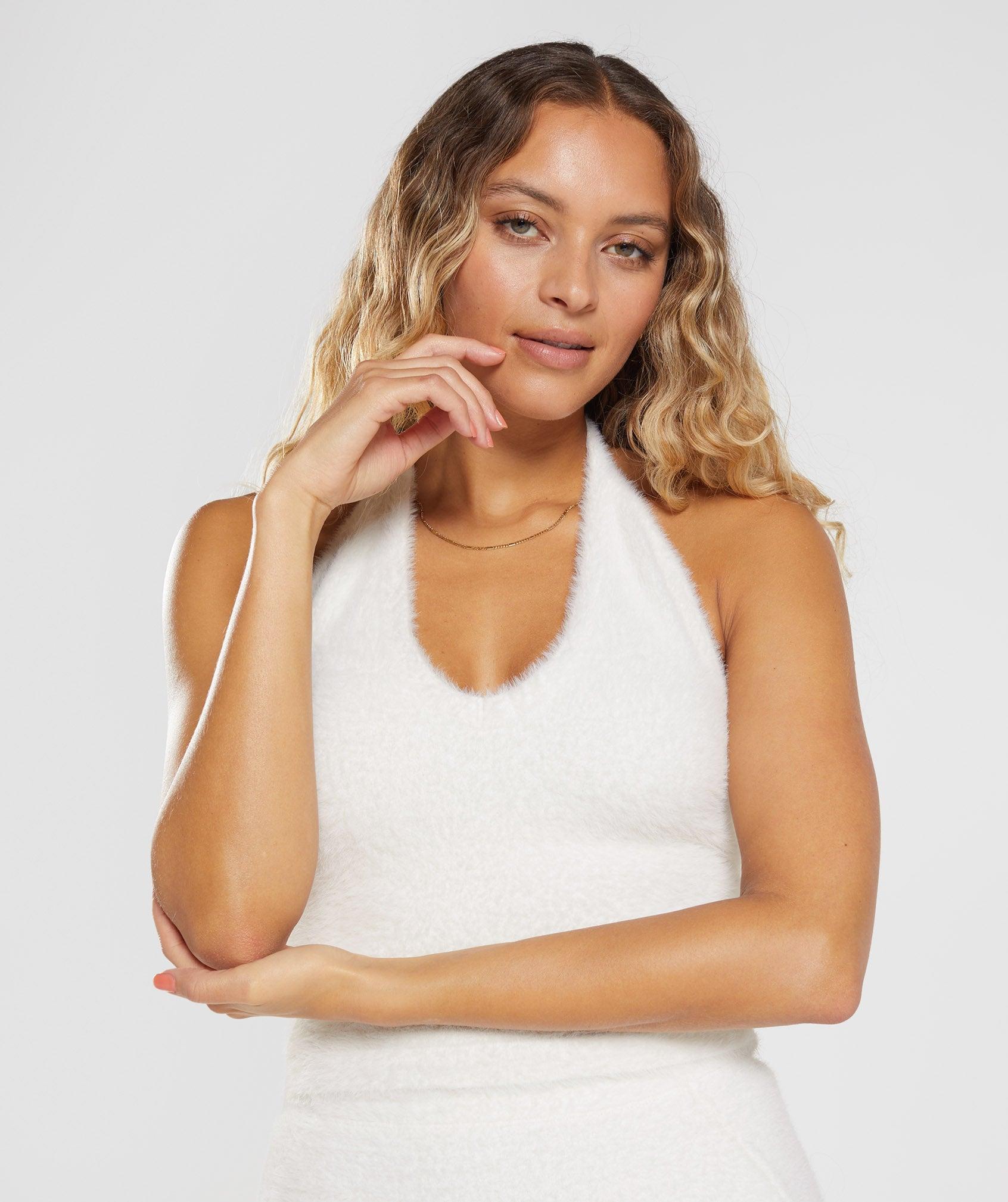 Whitney Eyelash Knit Midi Halter Top Product Image
