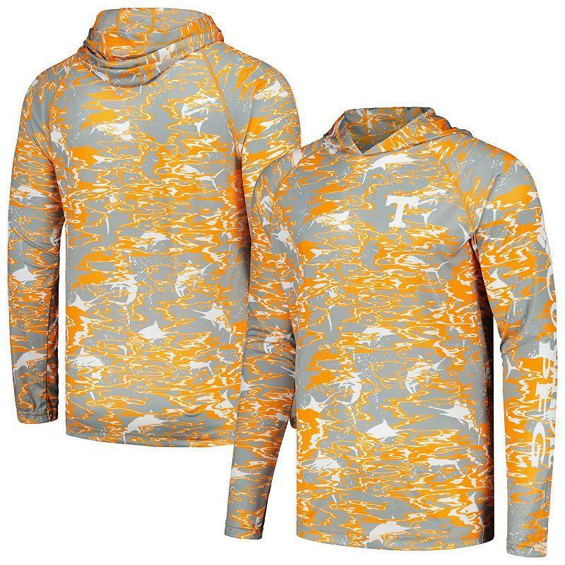 Men's Columbia  Tennessee Orange Tennessee Volunteers PFG Terminal Tackle Omni-Shade Rippled Long Sleeve Hooded T-Shirt, Size: Large Product Image