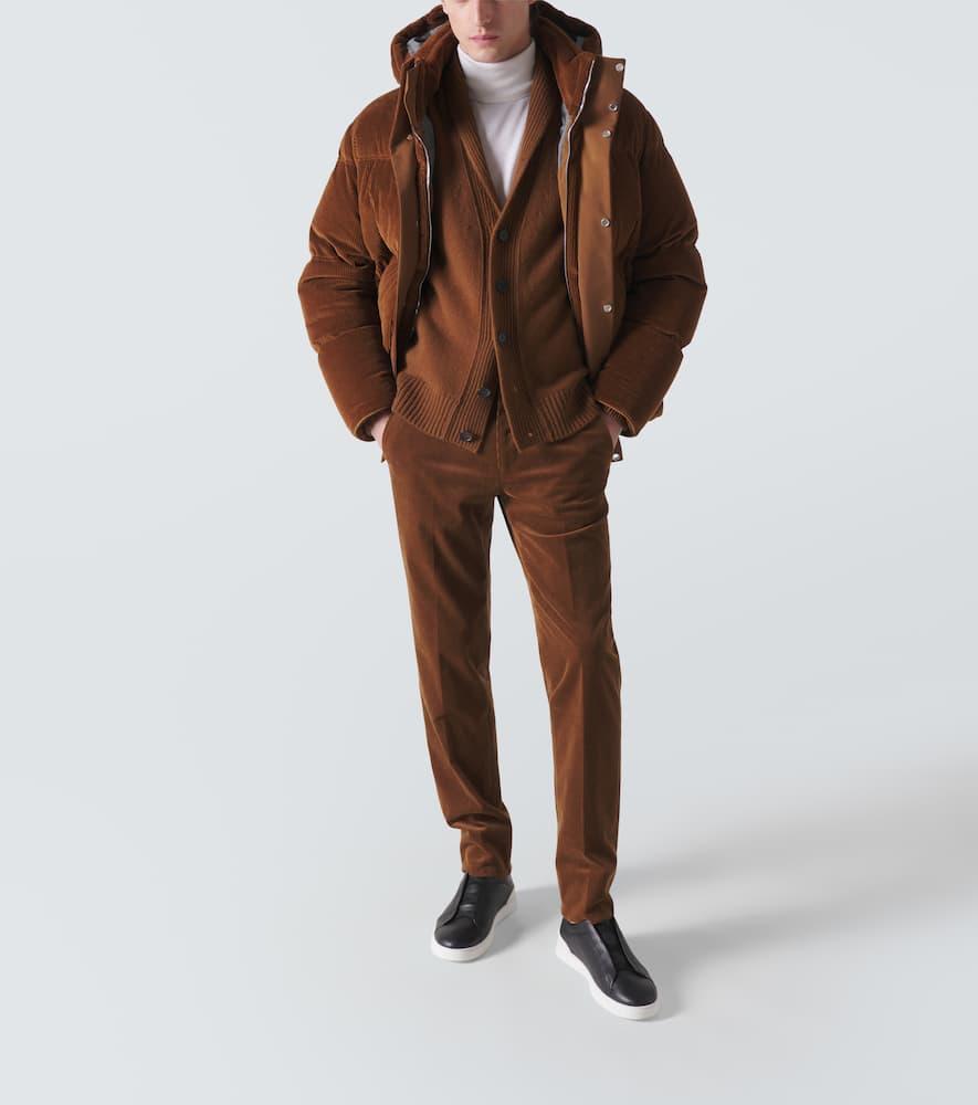 ZEGNA Cashmere And Mohair Cardigan In Beige Product Image