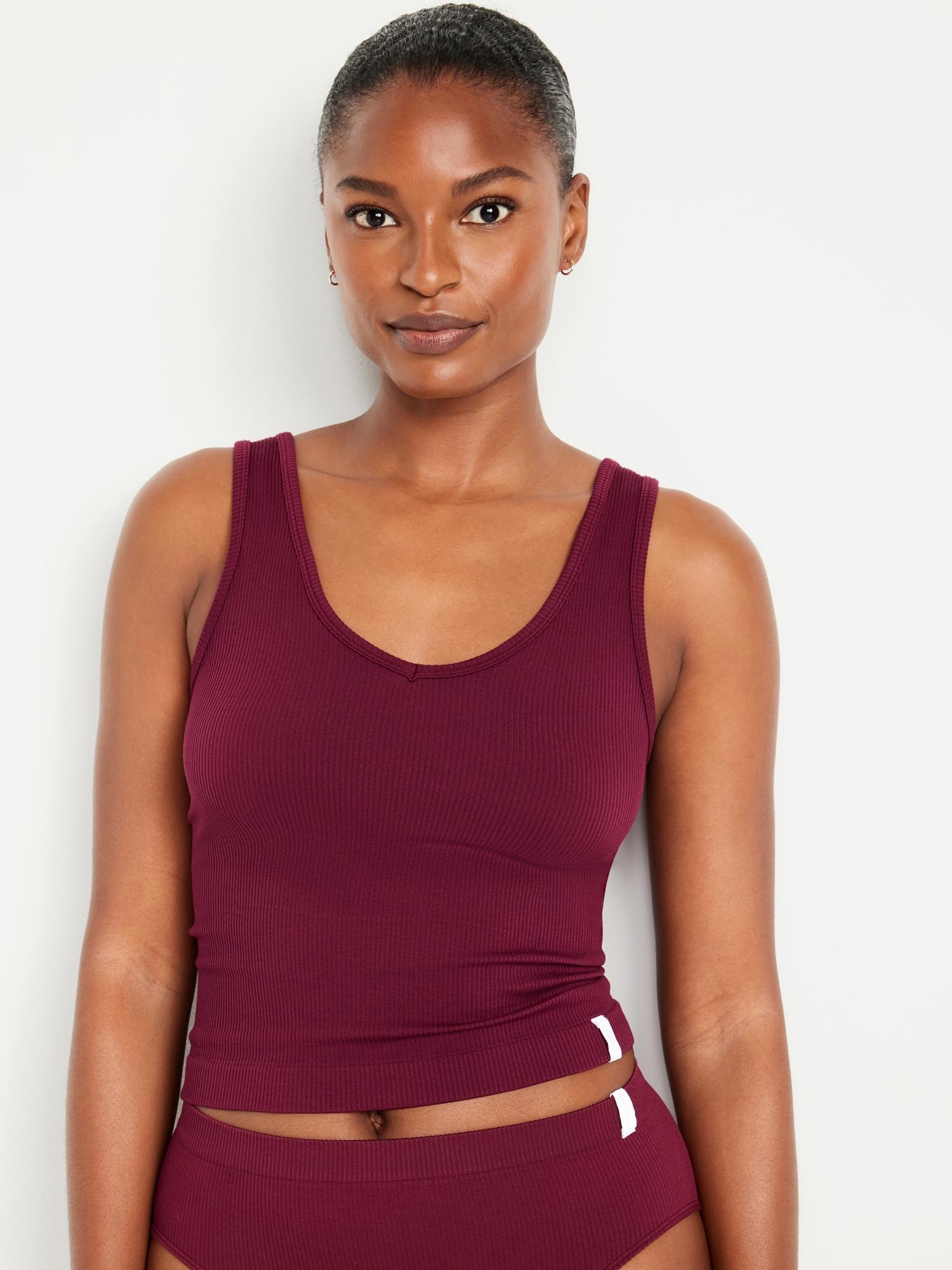 Rib-Knit Seamless Tank Top Product Image