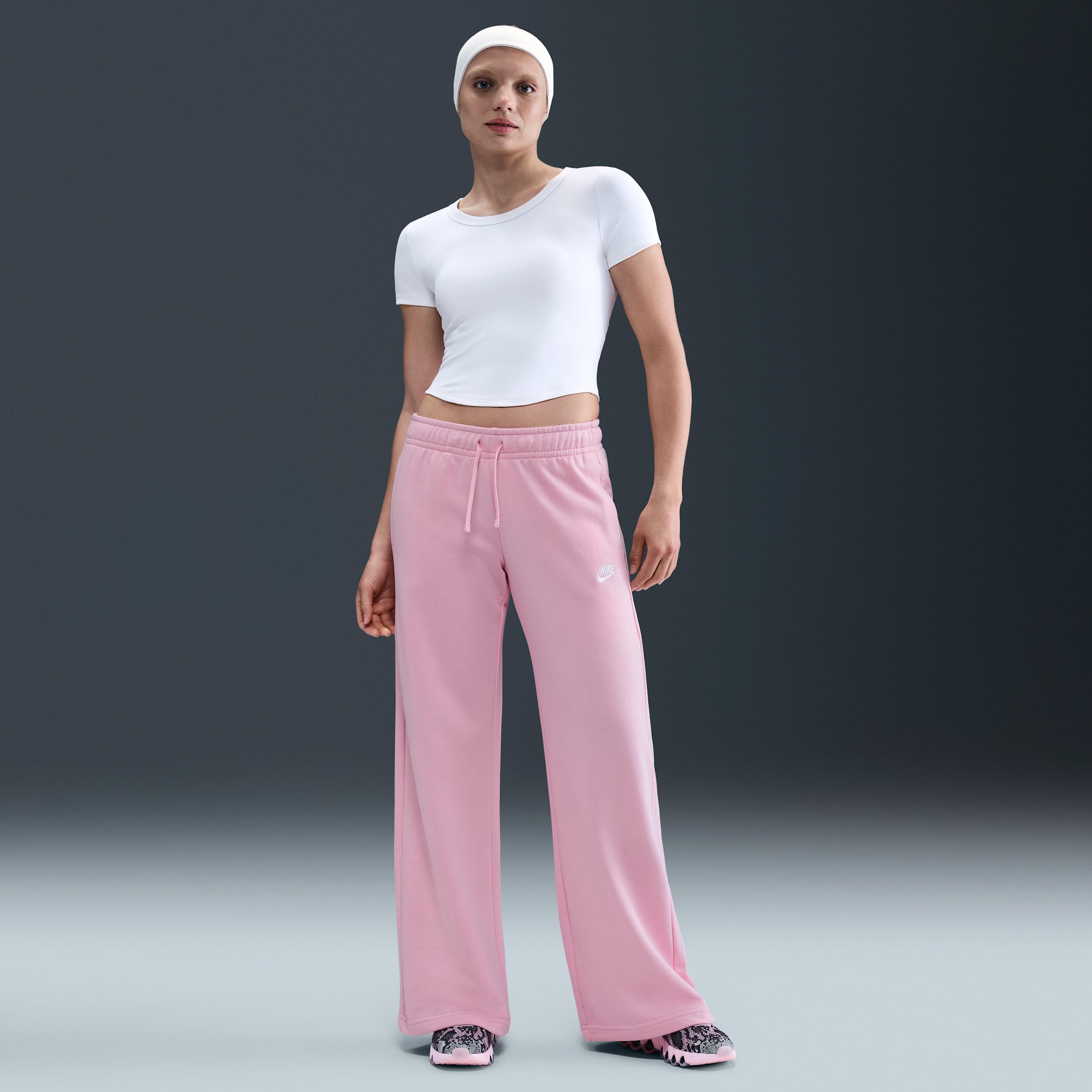 Nike Sportswear Club Fleece Women's Mid-Rise Wide-Leg Sweatpants Product Image