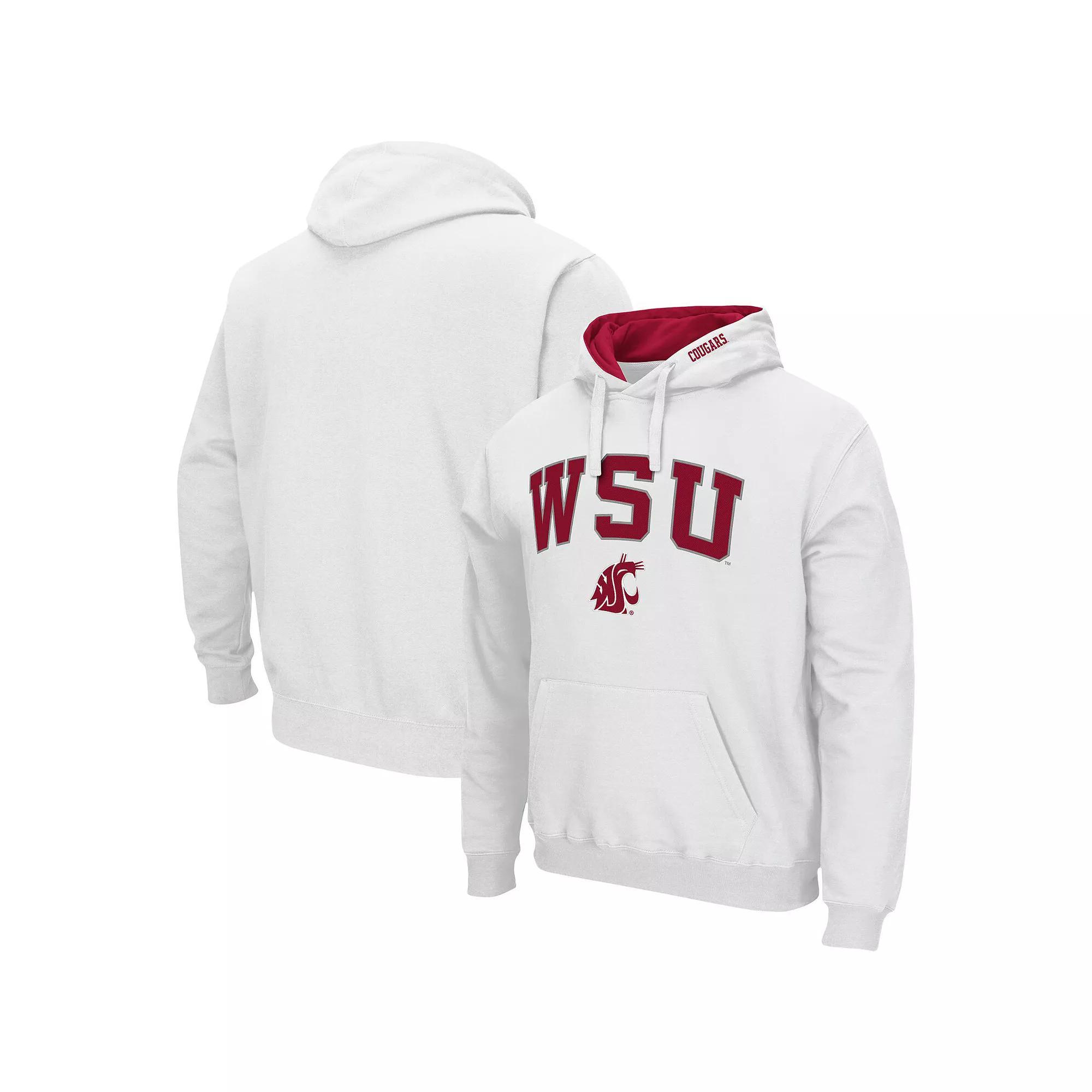 Men's Colosseum White Purdue Boilermakers Arch & Logo 3.0 Pullover Hoodie, Size: Large Product Image