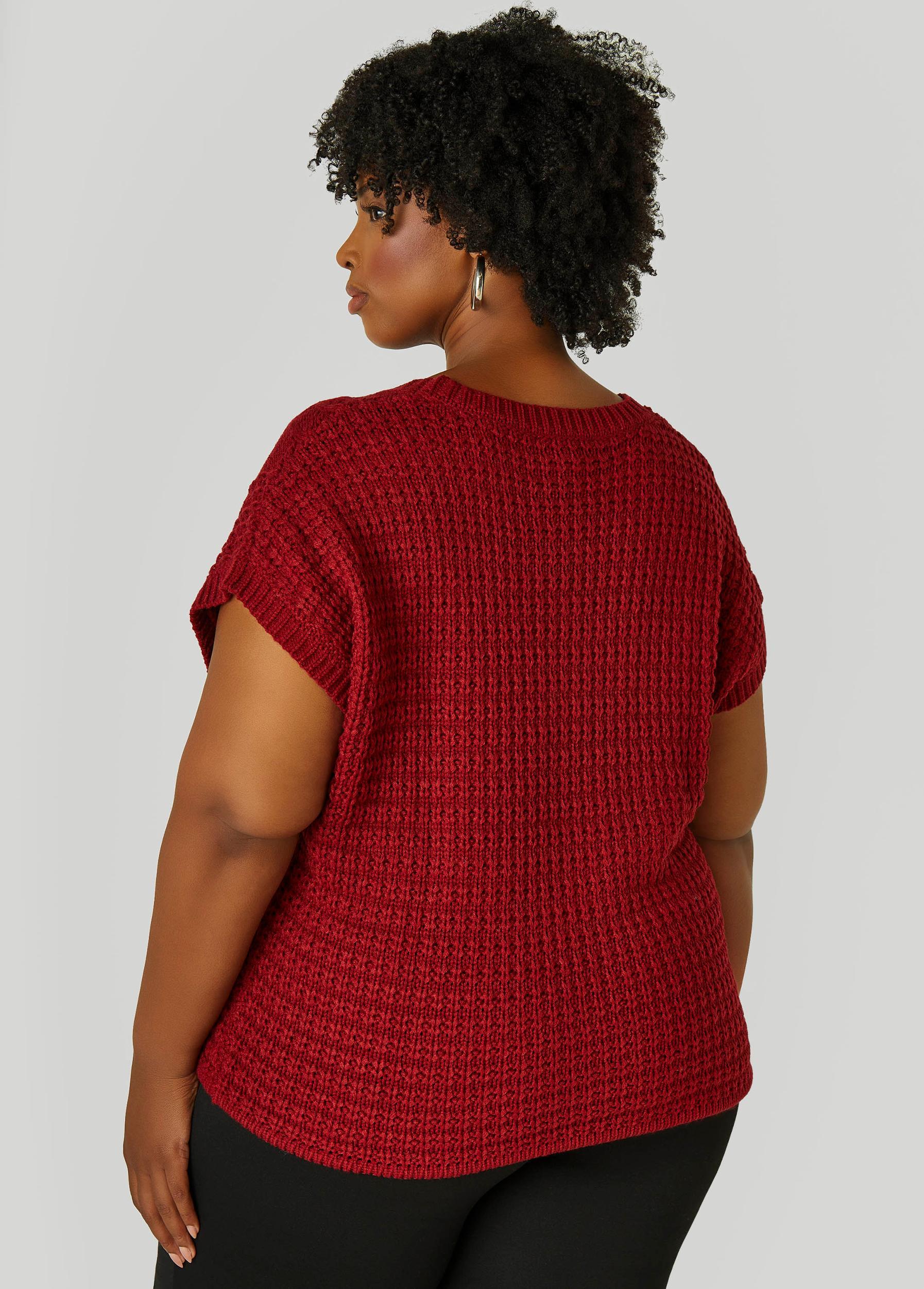 Drawstring Cable Knit Sweater Product Image