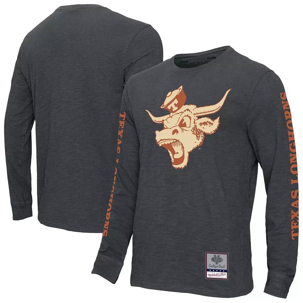 Mens Mitchell & Ness Charcoal Texas Longhorns Team Pride Long Sleeve T-Shirt Product Image