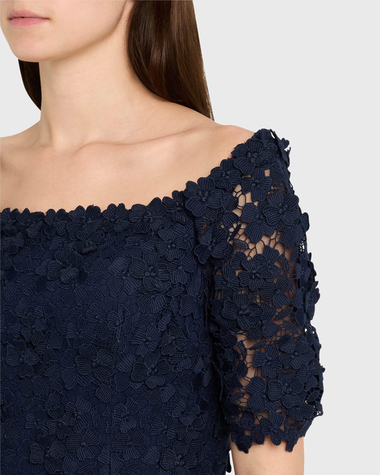 High-Low Floral Lace Maxi Dress Product Image