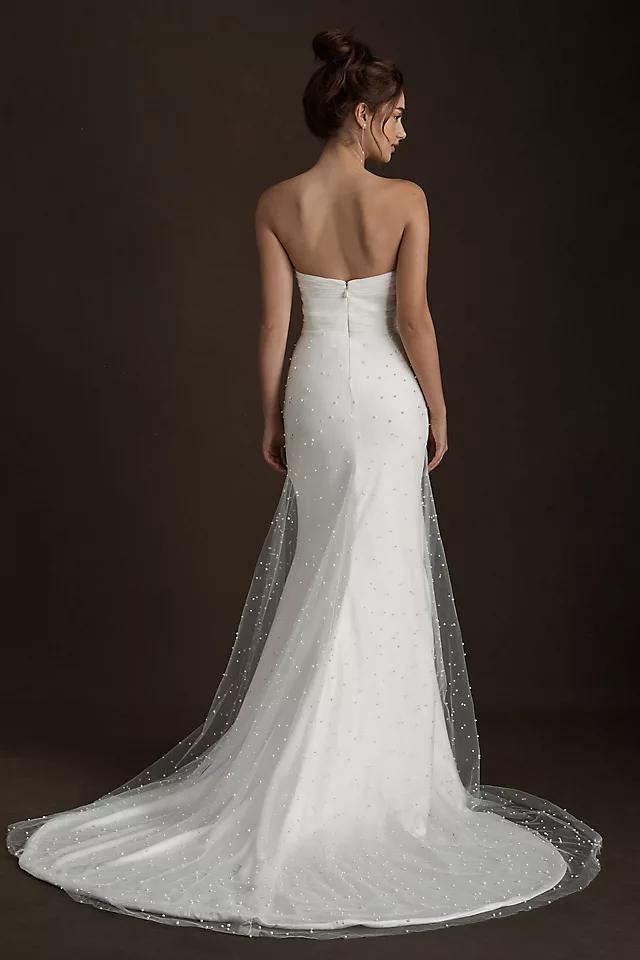 Savannah Miller Angeline Strapless Pearl Overlay Wedding Gown Product Image