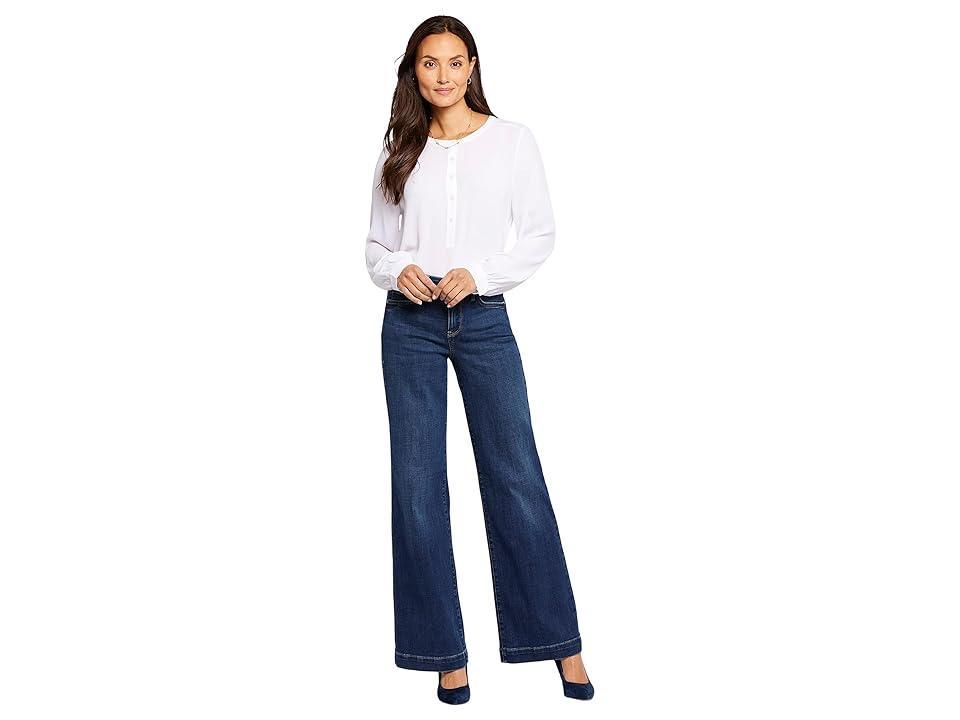 NYDJ Teresa Stretch Denim Mid Rise Wide Leg Jeans Product Image