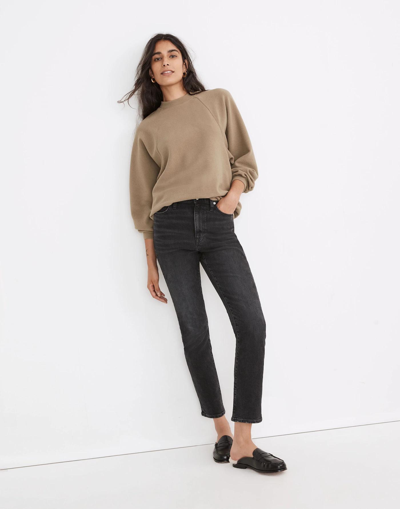 Button-Back Mockneck Top Product Image