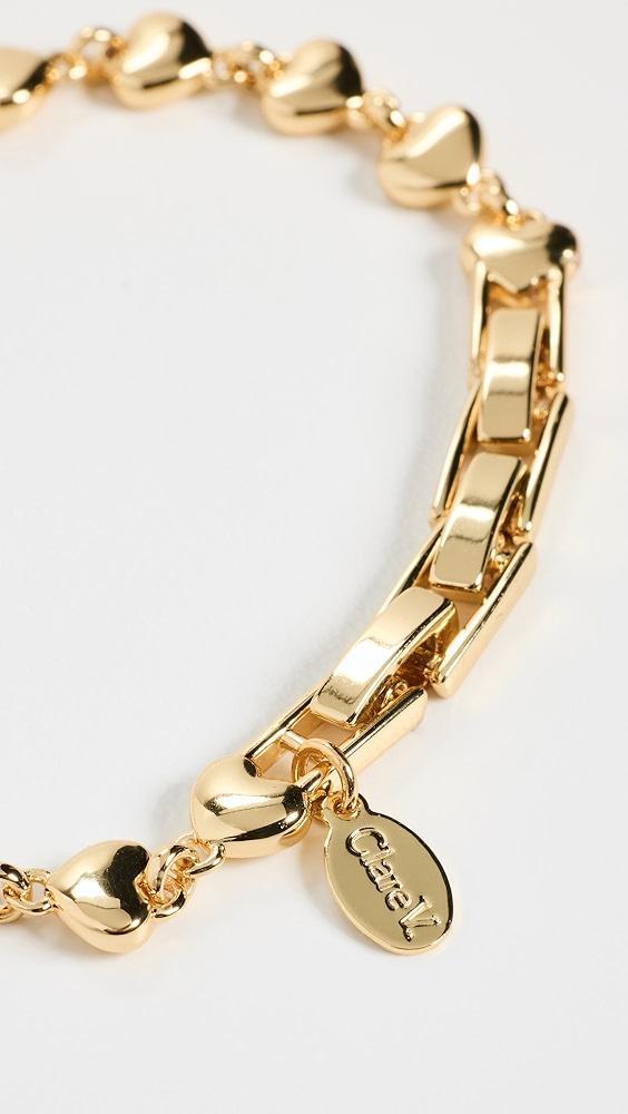 Clare V. Puff Heart Chain Bracelet | Shopbop Product Image