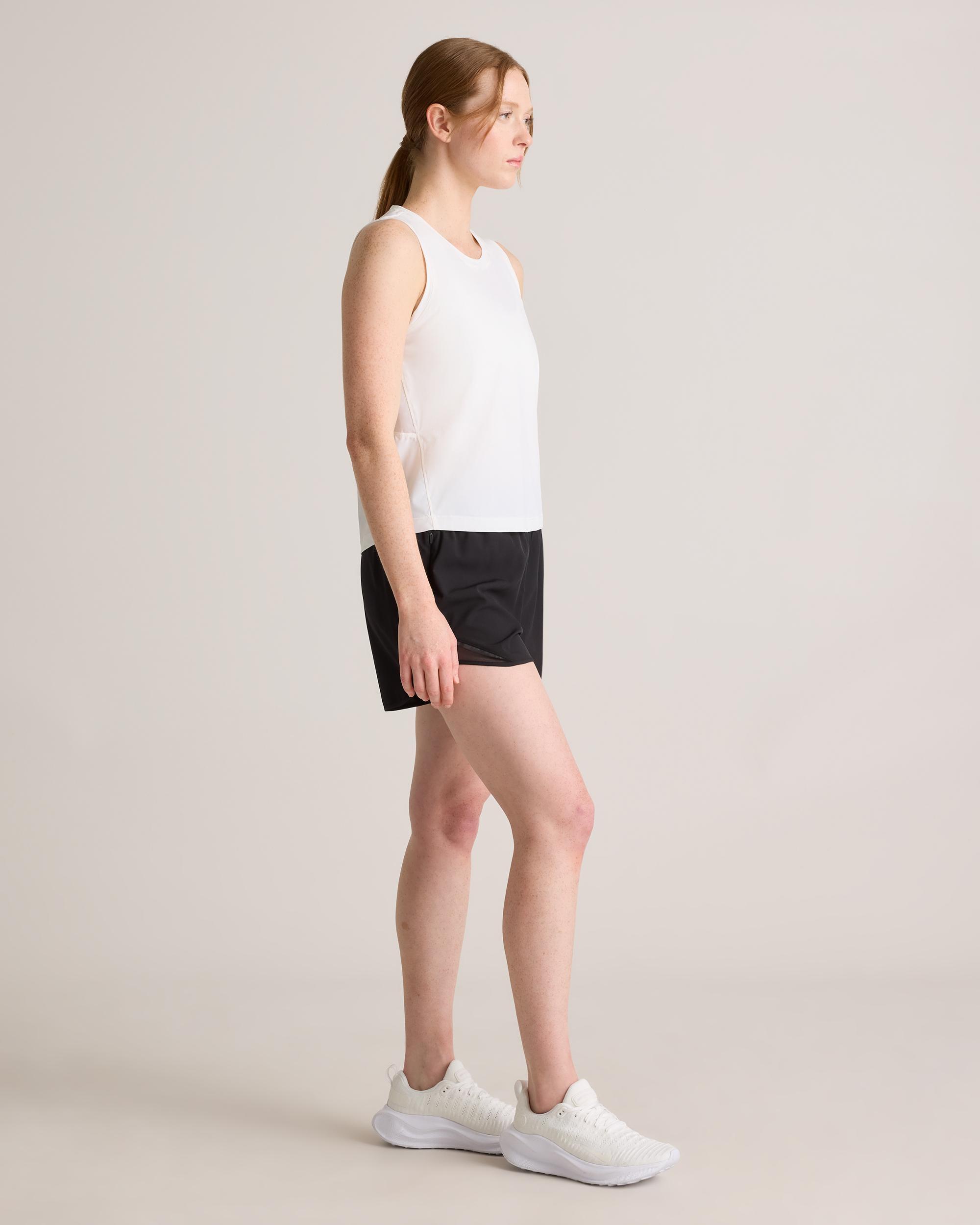 Quince | Women's Essential Run Cropped Muscle Tank Top Nylon/Spandex Product Image