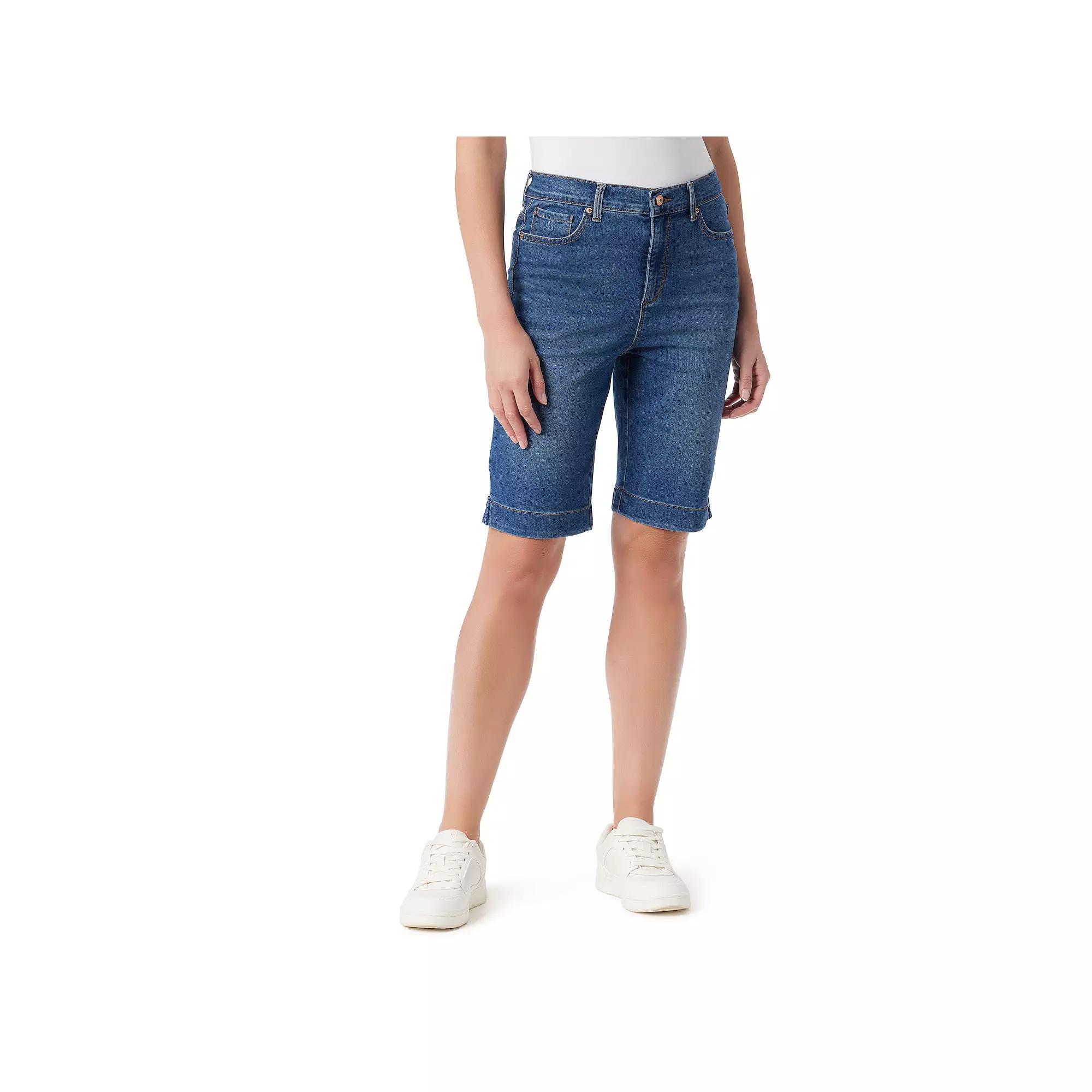 Women's Gloria Vanderbilt Amanda Bermuda Shorts, Size: 18, Essen With Whiskers Product Image