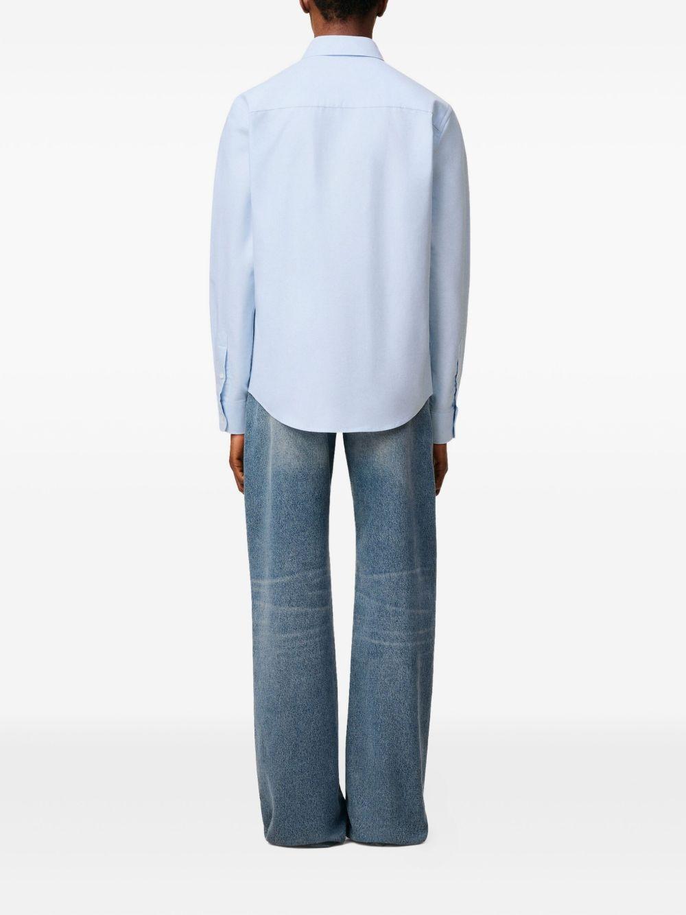 logo-embroidered cotton shirt Product Image