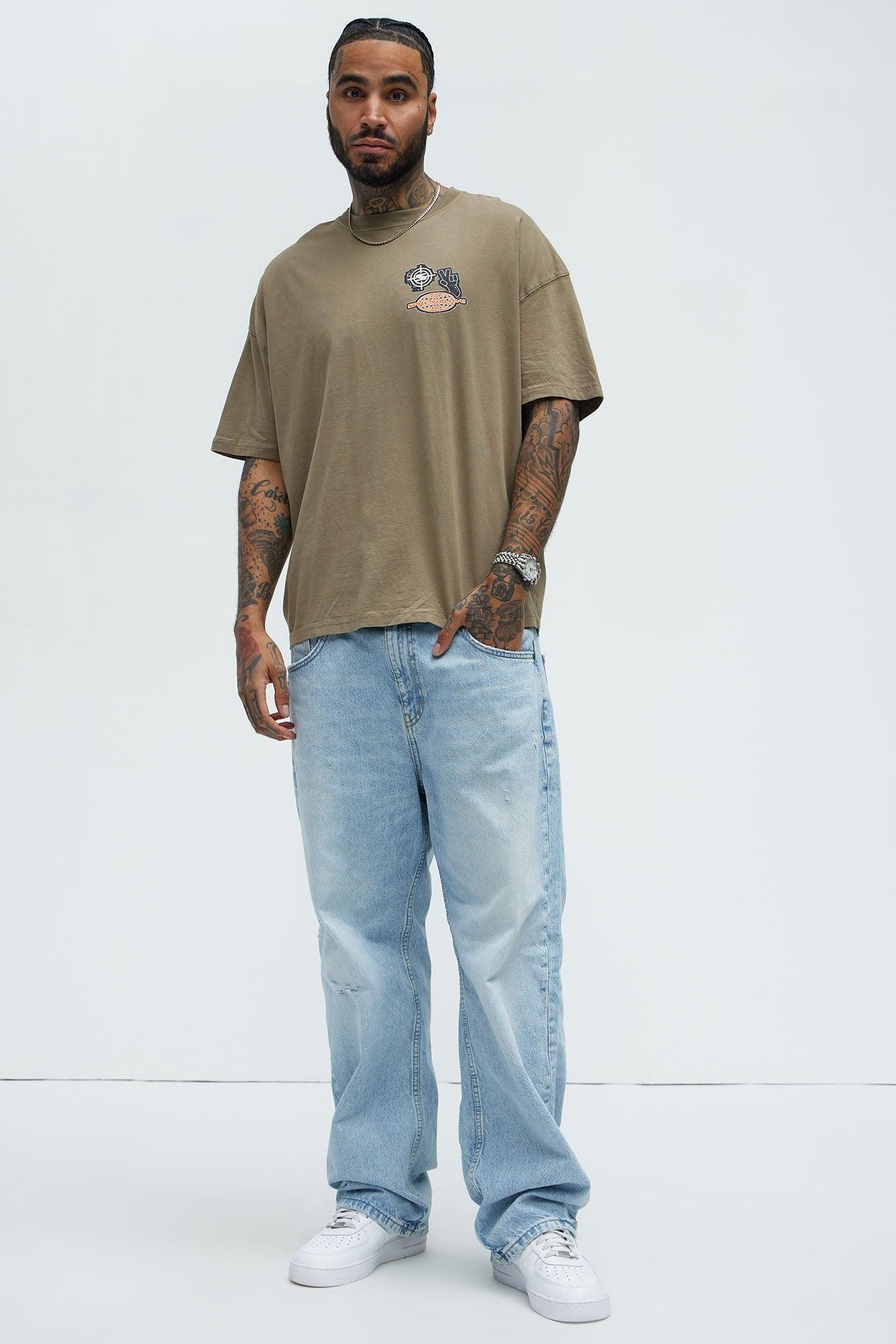 Creative Minds Oversized Short Sleeve Tee - Brown Product Image