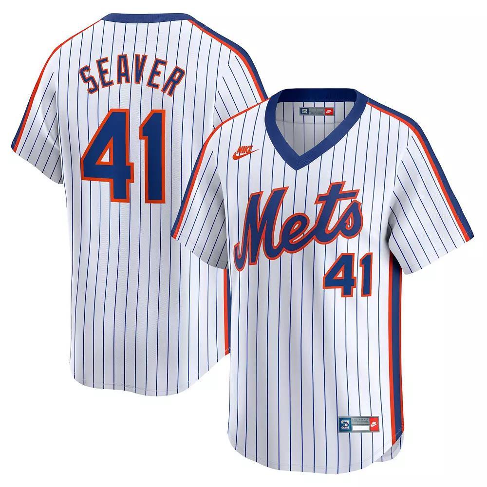Men's Nike Tom Seaver White New York Mets Throwback Cooperstown Limited Jersey, Size: 2XL Product Image