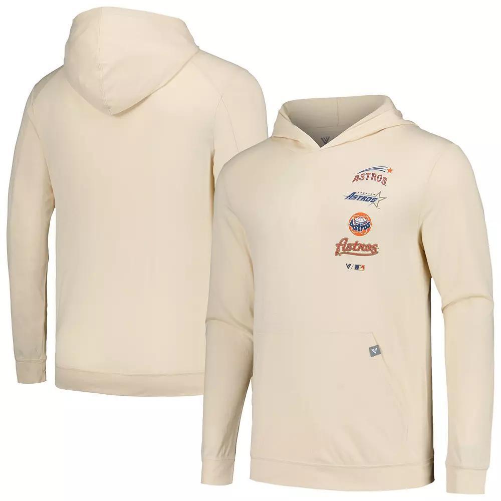 Mens Levelwear Cream Houston Astros Base Line Pullover Hoodie Product Image